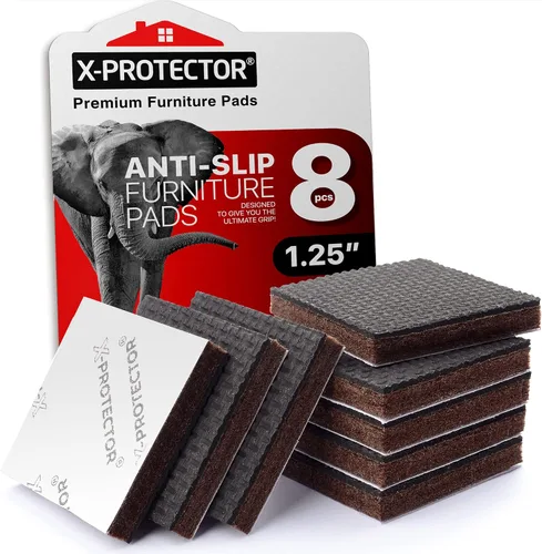 Miniatura 9 de Almohadillas Antideslizantes para Muebles 8 piezas 1 1/2" X-Protector - ¡Agarres Premium para Muebles! Patas de Goma Autoadhesivas para Muebles