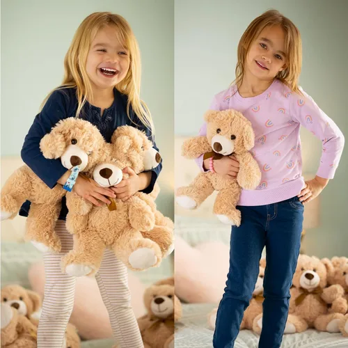 Miniatura 2 de Tezituor Paquete de 3 osos de peluche a granel de 14 pulgadas para niños, osos de peluche pequeños a granel para decoración de baby shower, Navidad