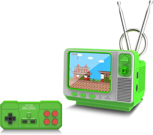 Miniatura 10 de Consola de juegos retro - 42 JALECO + 168 juegos clásicos, inalámbrico 2.4G de 2 jugadores, pantalla IPS de 3.0 pulgadas, expansión de tarjeta TF