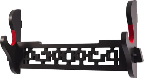 Soporte de Pared para Espada con Terciopelo Acolchado Soporte de Exhibición para Espada Samurái Katana Wakizashi Tanto Colgador de Pared Estante
