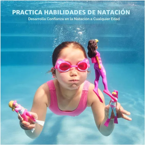 Miniatura 5 de SwimWays Barbie Personajes de Buceo Paquete de 3, Accesorios de Piscina y Juguetes de Piscina para Niños, Suministros para Fiestas en la Piscina