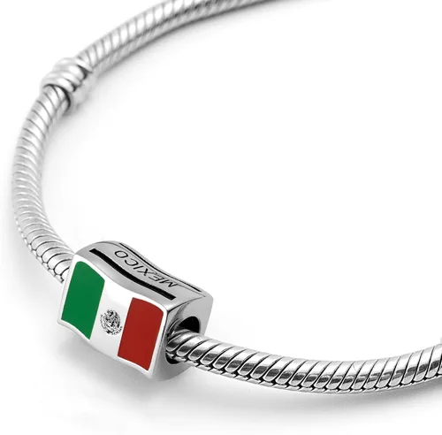 Miniatura 57 de Bolenvi Banderas Travel Country, dijes para el día de la madre, plata de ley 925 para pandora y pulseras o collares similares, joyería para mujeres