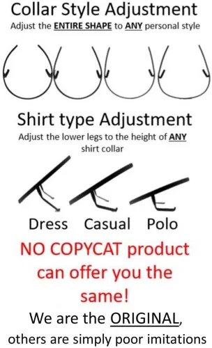 Miniatura 3 de Collar Shaper Selecciona el tamaño del cuello de tu camisa El sistema original de soporte de collar Estancias de cuello NO HECHO de plástico