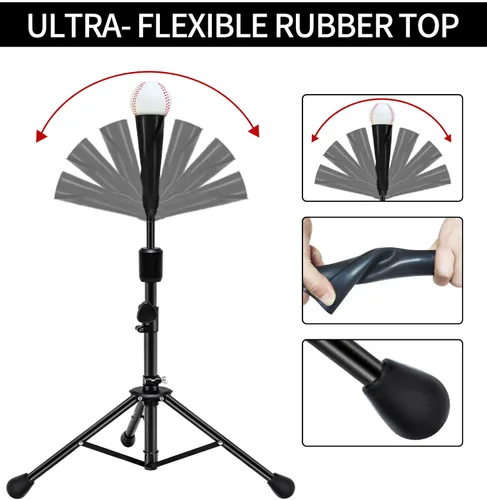 Miniatura 3 de FDLS Baseball Batting tee for Adults and Youth Teens, Portable Tripod Stand Base Tee Easy Adjustable Height 27 to 46 inches for Hitting Training
