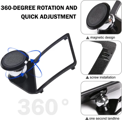 Miniatura 4 de Soporte de teléfono móvil para automóvil compatible con BMW 3 4 Series M3 M4 F30 F31 F32 F33 F34 F36 F80 F82 F83 Soporte giratorio de 360 grados