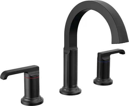 Miniatura 9 de Delta Grifo de baño Tetra cromado de 3 agujeros, grifo de baño cromado para lavabo de baño, tecnología de sello de diamante, ensamblaje de drenaje
