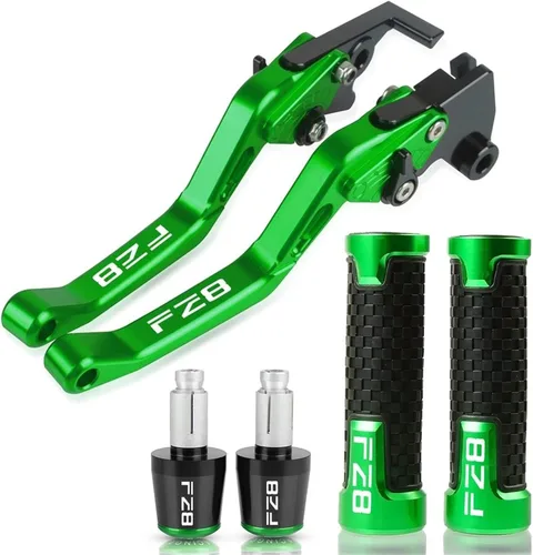 Miniatura 18 de Embrague Accesorios de motocicleta CNC Palanca de embrague de freno Manillar Manillar Agarres extremos para FZ8 FZ-8 2010-2018 2017 2016 2015 2014
