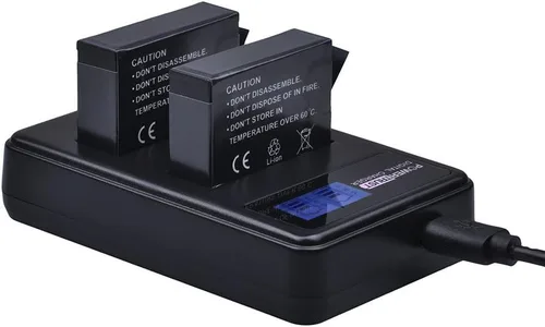 Miniatura 3 de Paquete de 2 baterías AHDBT-401 y cargador USB dual LCD para Gopro Hero 4 Baterías Go Pro Hero4 AHDBT 401 Accesorios de cámara de acción