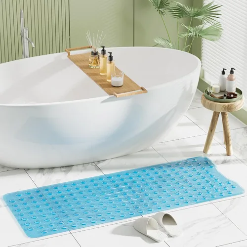 Miniatura 5 de AmazerBath Tapete de Ducha Antideslizante 40 x 16 Pulgadas, Tapete para Bañera Tapetes para Cabina de Ducha con Ventosas y Orificios de Drenaje