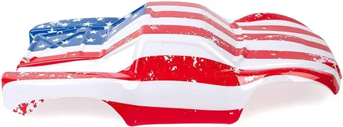 Miniatura 4 de SummitLink Compatible con bandera de cuerpo personalizado estilo estrella de repuesto para automóvil o camión RC escala 1/10 (camión no incluido)