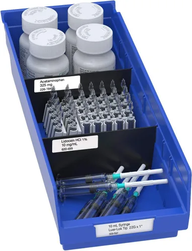 Miniatura 6 de Akro-Mils 40130 Separadores de ancho de plástico para contenedores de estantes de 4 pulgadas de alto modelos 30130, 30138 y 30164, insertos