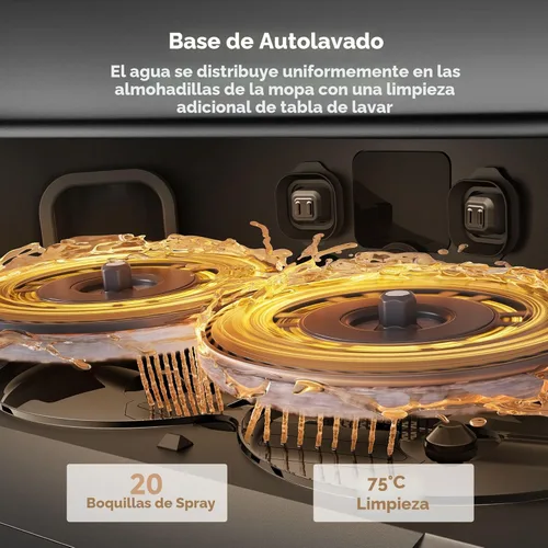 Miniatura 7 de Mova P50 Pro Ultra Robot Aspiradora y Trapeador, succión de 19,000Pa con cepillo antienredos, trapeador extraíble y levantable para alfombra y piso