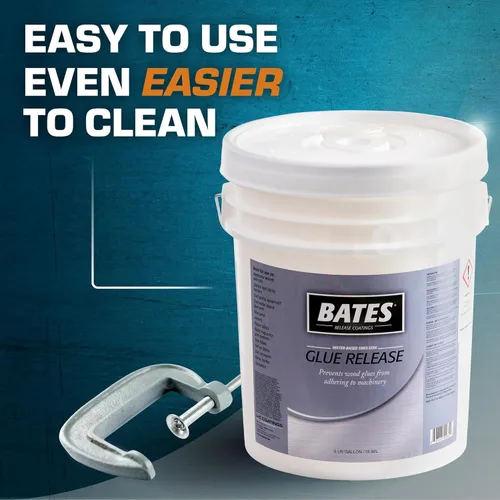 Miniatura 2 de Bates Glue Release & Boothcoating - Bates es un revestimiento temporal de emulsión a base de agua para la industria de la carpintería que permite