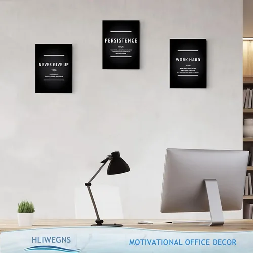 Miniatura 4 de Lienzo Motivacional Nunca Renuncies Arte de Pared, Frases de Inspiración Trabajar Duro Persistencia Recordatorio Decoración Afirmación Positiva