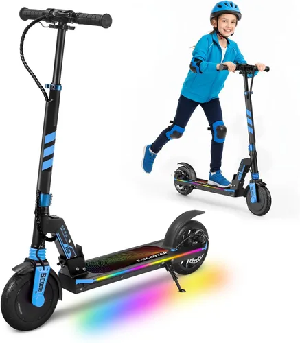 Patinete eléctrico para niños y adolescentes, motor de 200 W/350 W, 12-19 MPH y 12-18 millas, neumáticos sólidos de 8 pulgadas/8.5 pulgadas, scooter