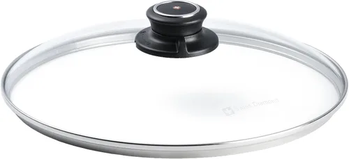 Swiss Diamond Tapa de vidrio templado térmico de 10.2 in apta para lavavajillas y horno