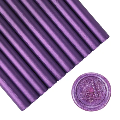 Miniatura 19 de SHOWIN Varillas de cera de sellado para pistola de pegamento para sello de cera, dorado metálico, ideal para invitaciones de boda, sobres