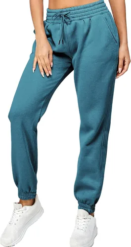 Miniatura 13 de IUUI Pantalones deportivos de cintura alta para mujer, con bolsillos, de algodón, holgados, atléticos