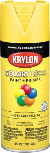 Miniatura 40 de Krylon K05599007 COLORmaxx Pintura en aerosol y base para uso en interiores y exteriores, color gris brillante para maquinaria, 12 onzas