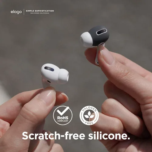 Miniatura 5 de elago 2 pares de fundas para AirPods Pro para las orejas diseñadas para Apple AirPods Pro, funda de silicona antideslizante, sin polvo