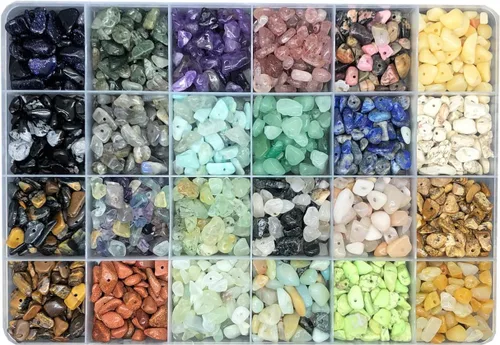 Miniatura 11 de Cuentas de piedras preciosas naturales de forma irregular, chips de piedra de cristal, energía curativa para la fabricación de joyas (15-1)