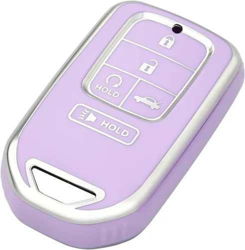 OFFCURVE Funda para llavero compatible con Honda, funda para llavero de TPU suave para Honda Accord Civic CRV Pilot Ridgeline Odyssey Passport 5
