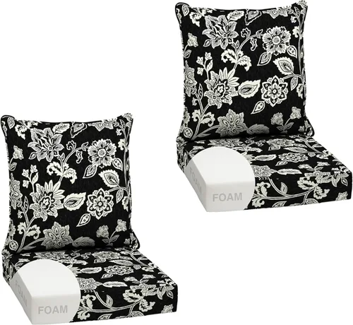 Miniatura 104 de Arden Outdoor Deep Seat Cushion Set, 24 x 24 pulgadas, Cojín para exteriores resistente al clima, a la lluvia y a la decoloración para silla, sofá