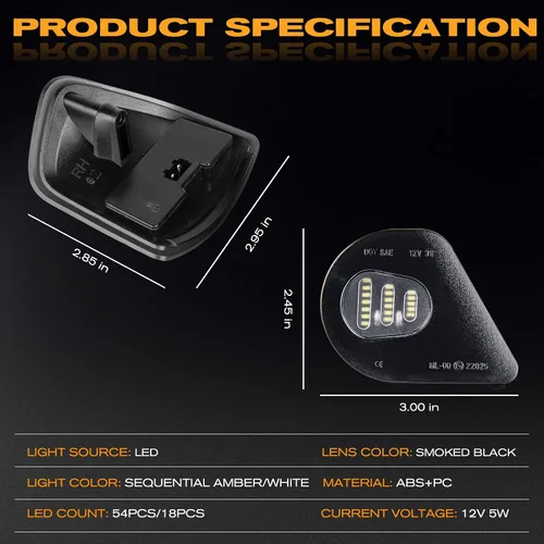 Miniatura 4 de Luces LED para placa de matrícula con clips de retención de metal para Dodge Ram 1500 2500 3500 2003-2018 lámpara de parachoques trasero 2PCS, 6000K