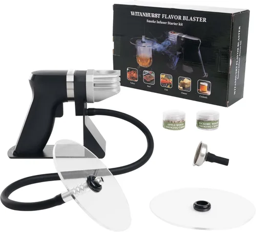 Pistola portátil de mano para ahumar en frío, ahumador eléctrico, pistola infusora de humo para interiores y fríos, kit de cóctel para alimentos y