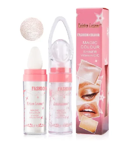 Paquete de 2 iluminadores en polvo con purpurina, el cuerpo ilumina el colorete facial natural tridimensional resaltador en polvo para palmaditas 2