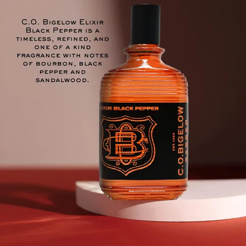 Miniatura 2 de C.O. Bigelow - Elixir Black Pepper - No. 1586, 2.5 fl oz, Colonia para hombres, aroma de bourbon y madera de sándalo, masculina, refinada, colonia