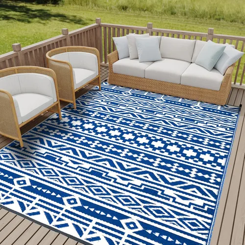 Miniatura 43 de HUGEAR Alfombra para RV Exterior Tapete Impermeable Alfombras para Exteriores 9'x12' para Patios Liquidación Alfombra Exterior Alfombras de Camping