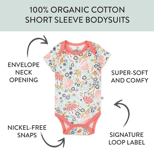 Miniatura 2 de HonestBaby Unisex Baby Multipack Short Sleeve Bodysuits One-Piece 100% Organic Cotton
