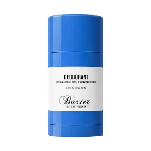 Baxter of California Desodorante para hombres | Sin aluminio | Sin alcohol | Barra transparente | Cítrico y almizcle de hierbas