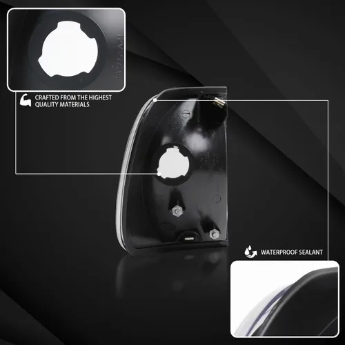 Miniatura 4 de Autozensation Compatible con Ford Expedition 1997-2002, Ford F150 1997-2003, luces de esquina negras