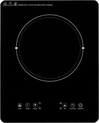 Miniatura 11 de Cocina de inducción digital, estufa eléctrica de doble quemador de 2400 W 110 V, quemador de encimera con patas, cocina de inducción Vitro cerámica