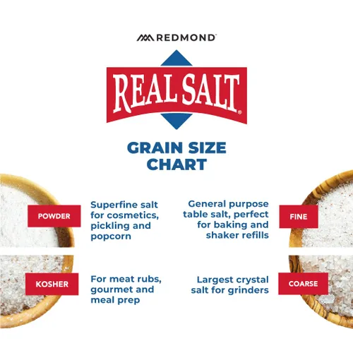 Miniatura 5 de Redmond Real Salt - Sal marina fina antigua, sal mineral no refinada, bolsa de 26 onzas