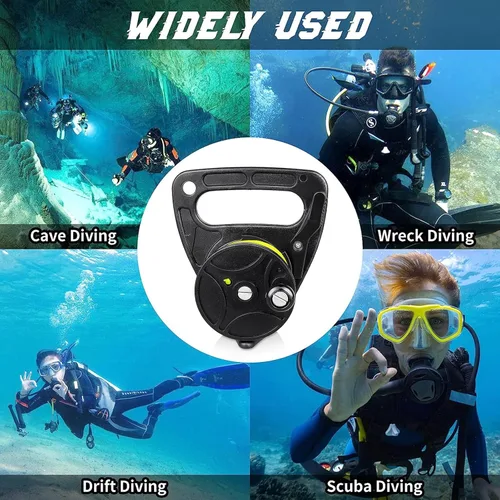 Miniatura 2 de Anclaje compacto de 150 pies para kayak con tapón de pulgar para buceo submarino de seguridad Negro