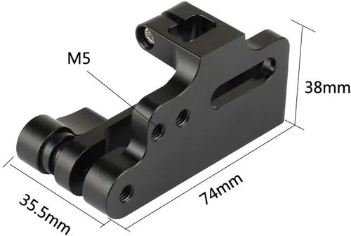 Miniatura 2 de CAMVATE Soporte de montaje SSD para Samsung T5 SSD con roscas de tornillo de 1/4"-20 y M5 - 1969