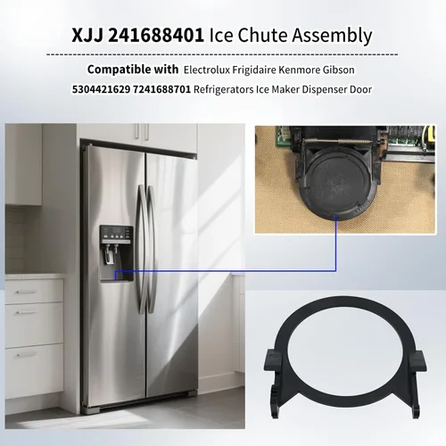Miniatura 2 de 241688401 Piezas de solapa de sello de puerta de canal de hielo para dispensador de refrigerador, sustituye a 5304421629 7241688701 compatible