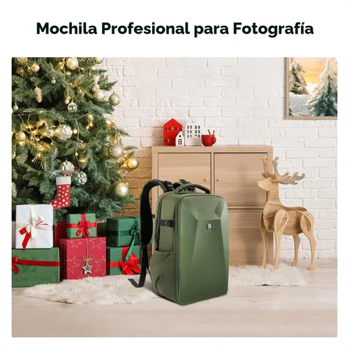 Miniatura 8 de K&F CONCEPT Mochila para Cámara, Bolsa de Fotografía DSLR de Carcasa Rígida para Cámara con Compartimento para Laptop de 15-15.6 Pulgadas, Estuche