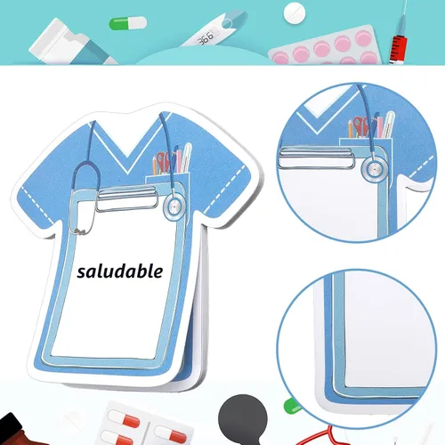Miniatura 3 de 8 paquetes de mini notas adhesivas divertidas para enfermeras, esenciales para estudiantes de enfermería, regalos escolares, papelería, notas