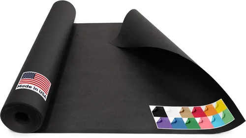 Miniatura 11 de Papel kraft negro de 18 x 1200 pulgadas (100 pies), 45 libras de grosor, reciclable hecho en Estados Unidos, 16 rollos