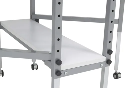 Miniatura 9 de Sew Ready Mesa plegable para pasatiempos y cortes, 58.75 pulgadas de ancho x 36.5 pulgadas de profundidad, mesa blanca para artes y manualidades