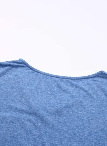 Miniatura 67 de Eytino Blusas de talla grande para mujer, cuello en V, manga corta, a rayas, casual, holgada, con bolsillo (1X-5X)
