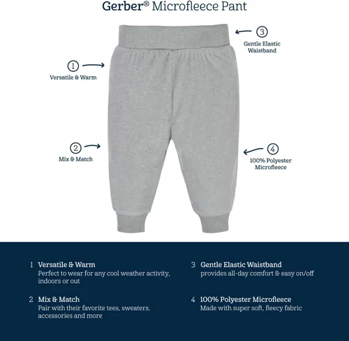 Miniatura 6 de Gerber - Pantalones de micropolar para bebés varones (4 unidades)