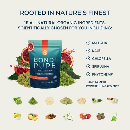 Miniatura 5 de Bondi Pure - Bebida diaria de salud y desintoxicación - Promueve la salud intestinal y el apoyo energético durante una limpieza o ayuno intermitente
