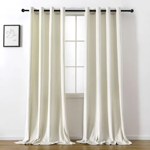 Miniatura 10 de VANASEE Cortinas de terciopelo gris oscuro para dormitorio, 63 pulgadas de largo, cortinas opacas para oscurecer la habitación, cortinas