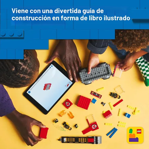 Miniatura 4 de Camión de Bomberos con Escalera de LEGO City - Juguetes de Camiones de Bomberos con 2 Minifiguras de Bomberos, Guía Digital para Niños y Niñas