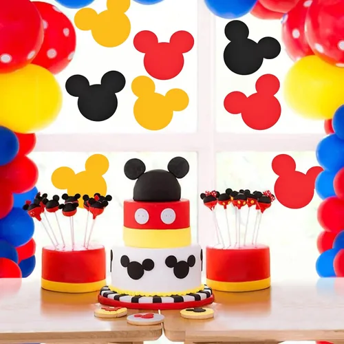 Miniatura 5 de 45 piezas de recortes de ratón, silueta de ratón, decoración de papel de cumpleaños para fiestas temáticas, suministros escolares, tablón